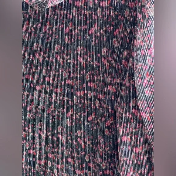 NWOT Sanctuary Night Dream Metallic Black Floral High-Neck Turtleneck Top - Picture 11 of 14